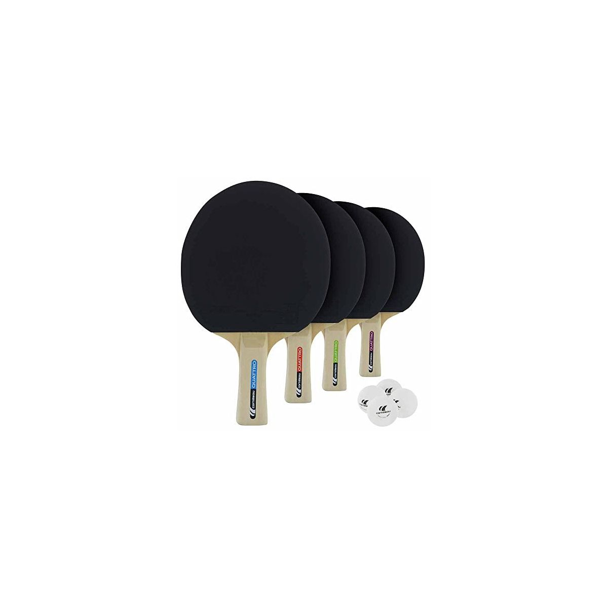 Jeu de raquettes de tennis de table Cornilleau Sport pack quatro Naturel - Set de tennis de table - Achat & prix