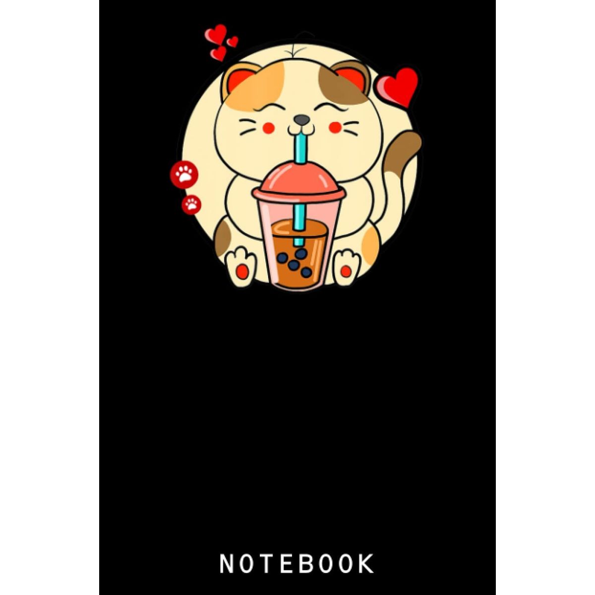 Cat Boba Tea Bubble Tea Anime Kawaii Neko Notebook: Cute wide ruled  composition notebook for kittens and cats lover | kawaii kitty college wide  ruled