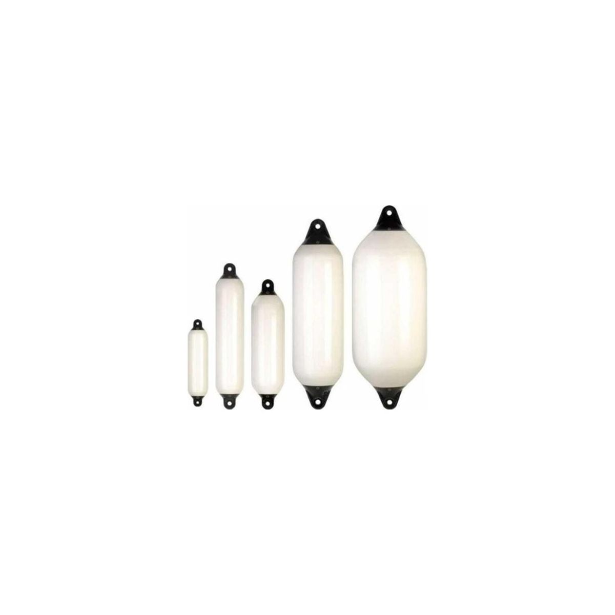 Dan-Fender Parauri Heavy Duty 822 - Bianco, 20x63,5 Cm - Parabordo Per Barca Ultra-Resistente, Trattamento Anti-UV, Valvola Metallica