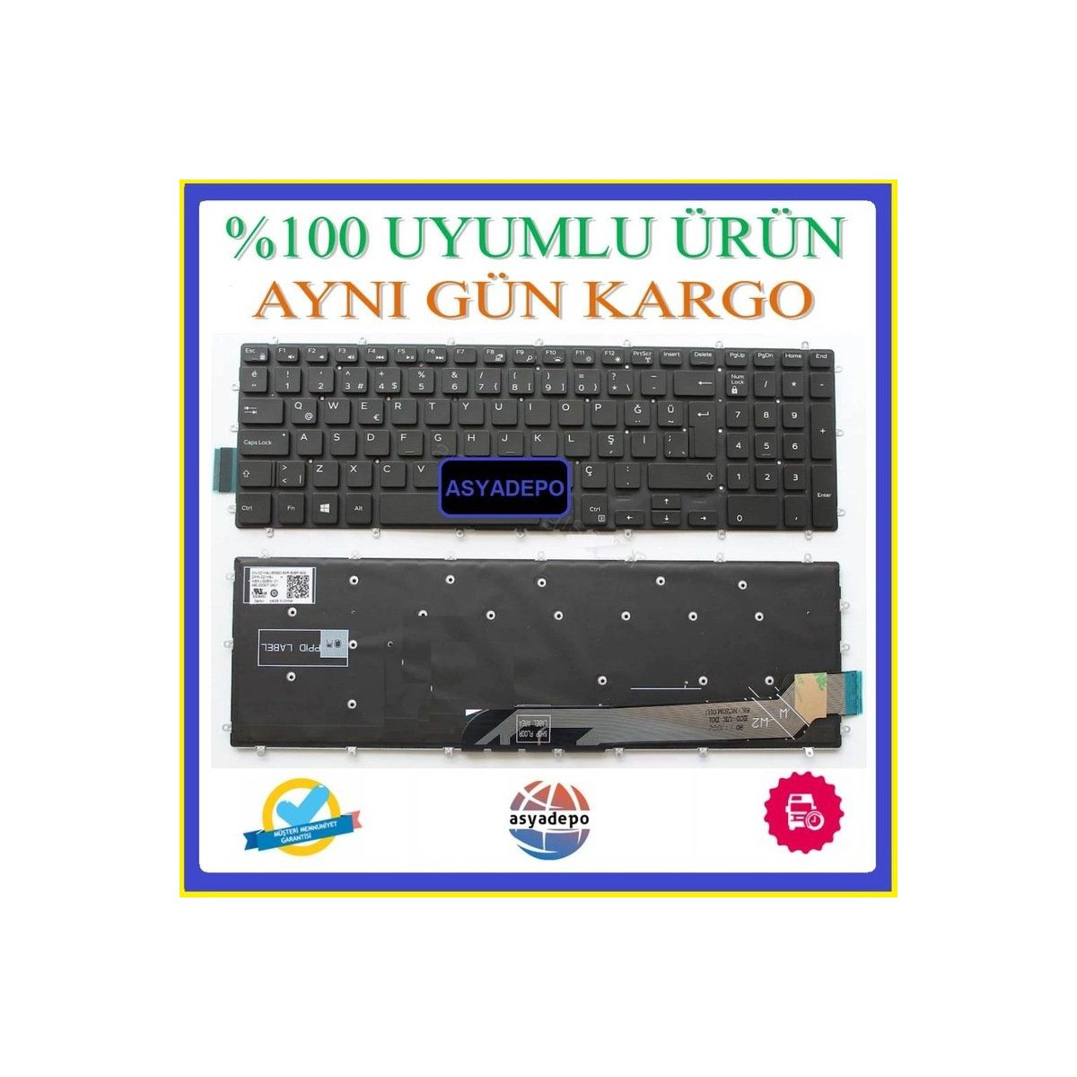 Dell Inspiron P75F P75F003 Notebook Klavye Fiyatları