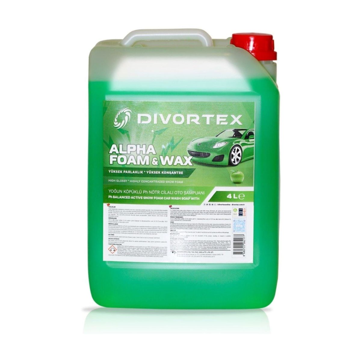 Divortex Alpha Foam pH Nötr Cilalı 4 lt Oto Şampuanı Fiyatları