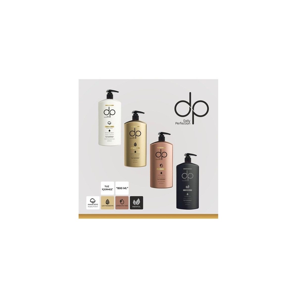 DP Daily Perfection Tuzsuz Seti 4x800 ml Şampuan Fiyatları