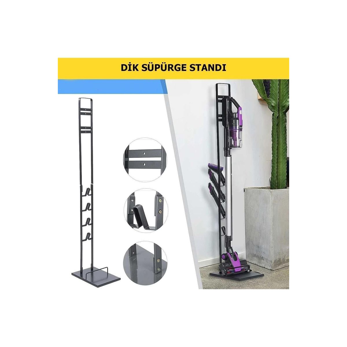 Dyson V 12 Detect Slim Absolute Ile Uyumlu Ayaklı Aksesuar Tutucu