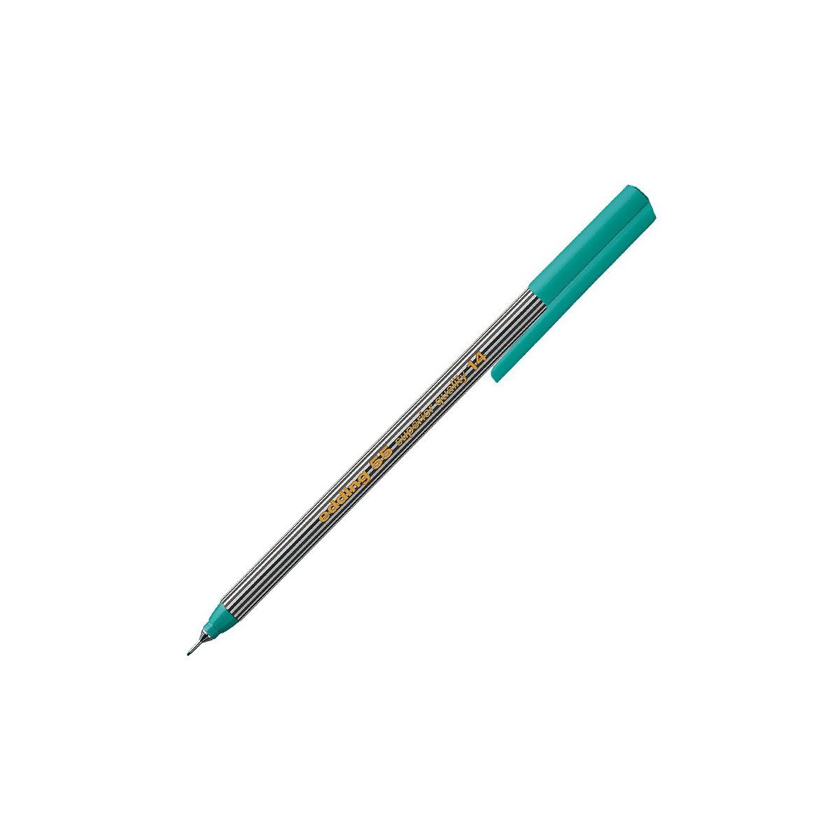 Fineliner Edding 55 Finepen Verde – Punta 0,3 Mm, Inchiostro A Base D'Acqua, Per Scrittura E Disegno