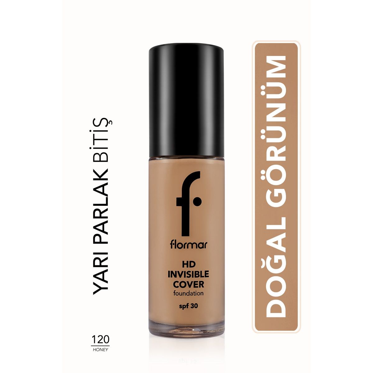 Flormar Invisible Cover HD Foundation SPF30 80 Soft Beige 30ml (1.01fl oz)