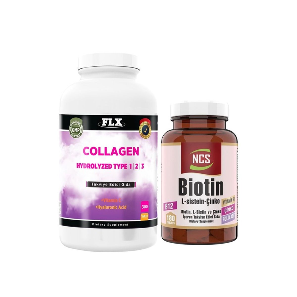 Flx Collagen Type 123 300 Tablet + Ncs Biotin LSistein Çinko 60