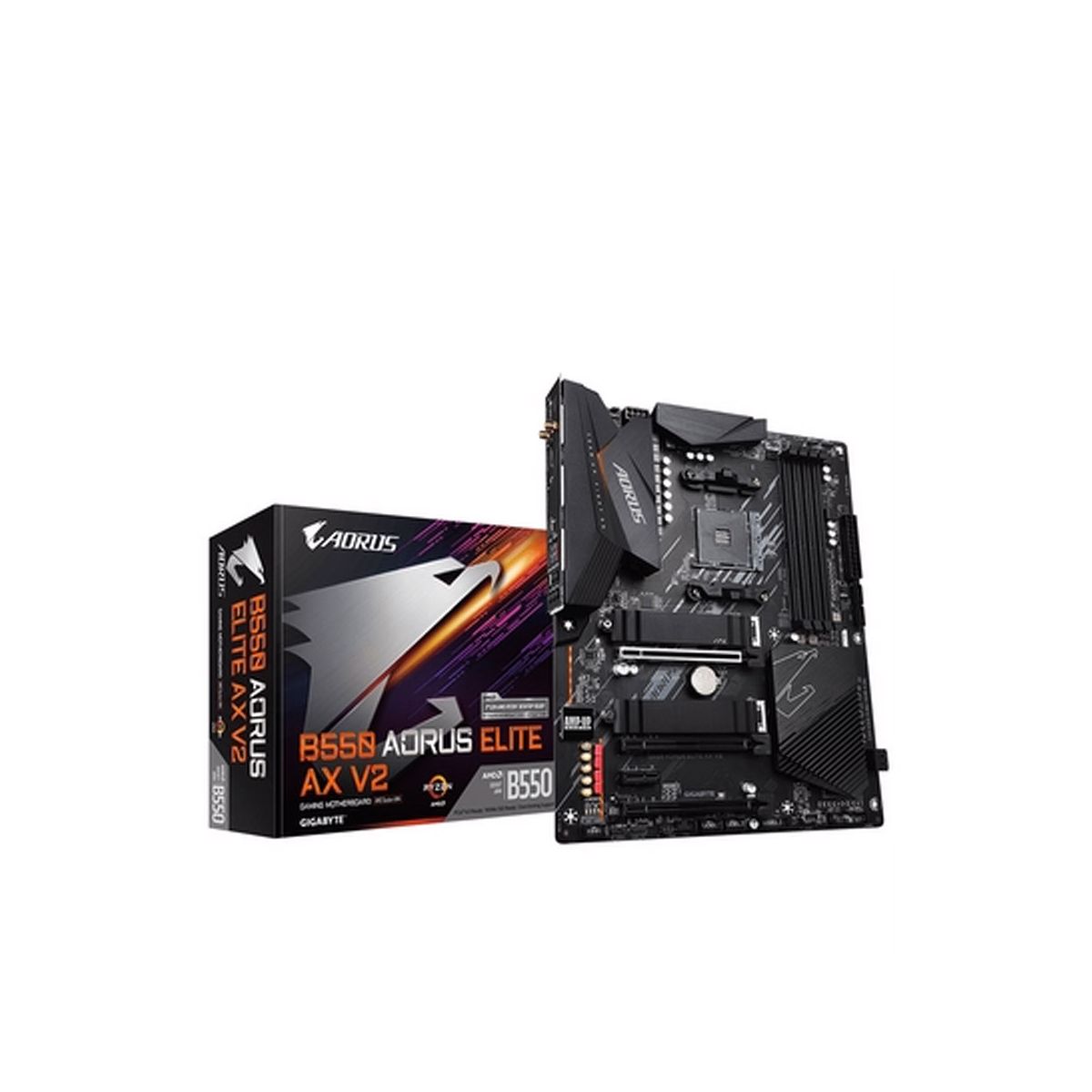 Gigabyte B550 Aorus Elite Ax V2 Soket AM4 AMD B550 DDR4 4733 Mhz