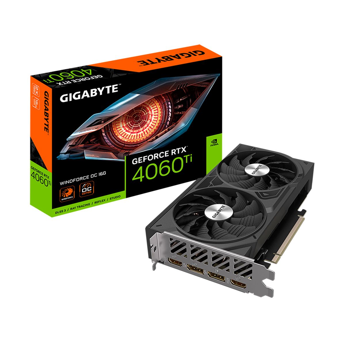 Gigabyte GeForce RTX 4060 Ti Windforce OC GV-N406TWF2OC-16GD 16GB