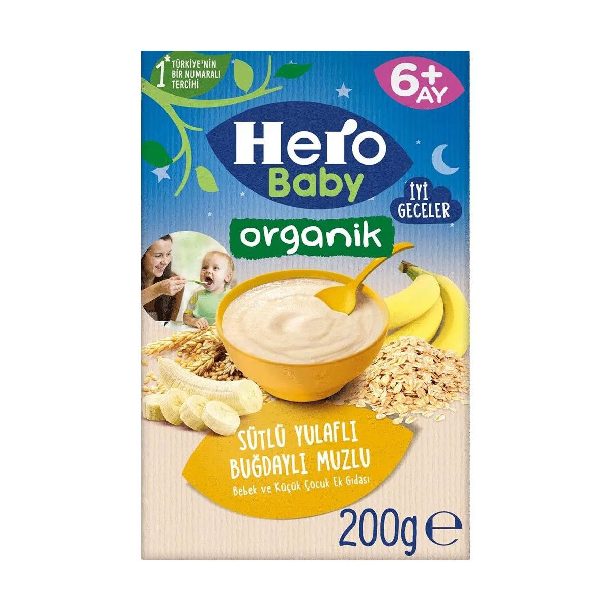 Hero Baby 6 Ay Sütlü Elmalı Tahıllı Ek Gıda 200 gr