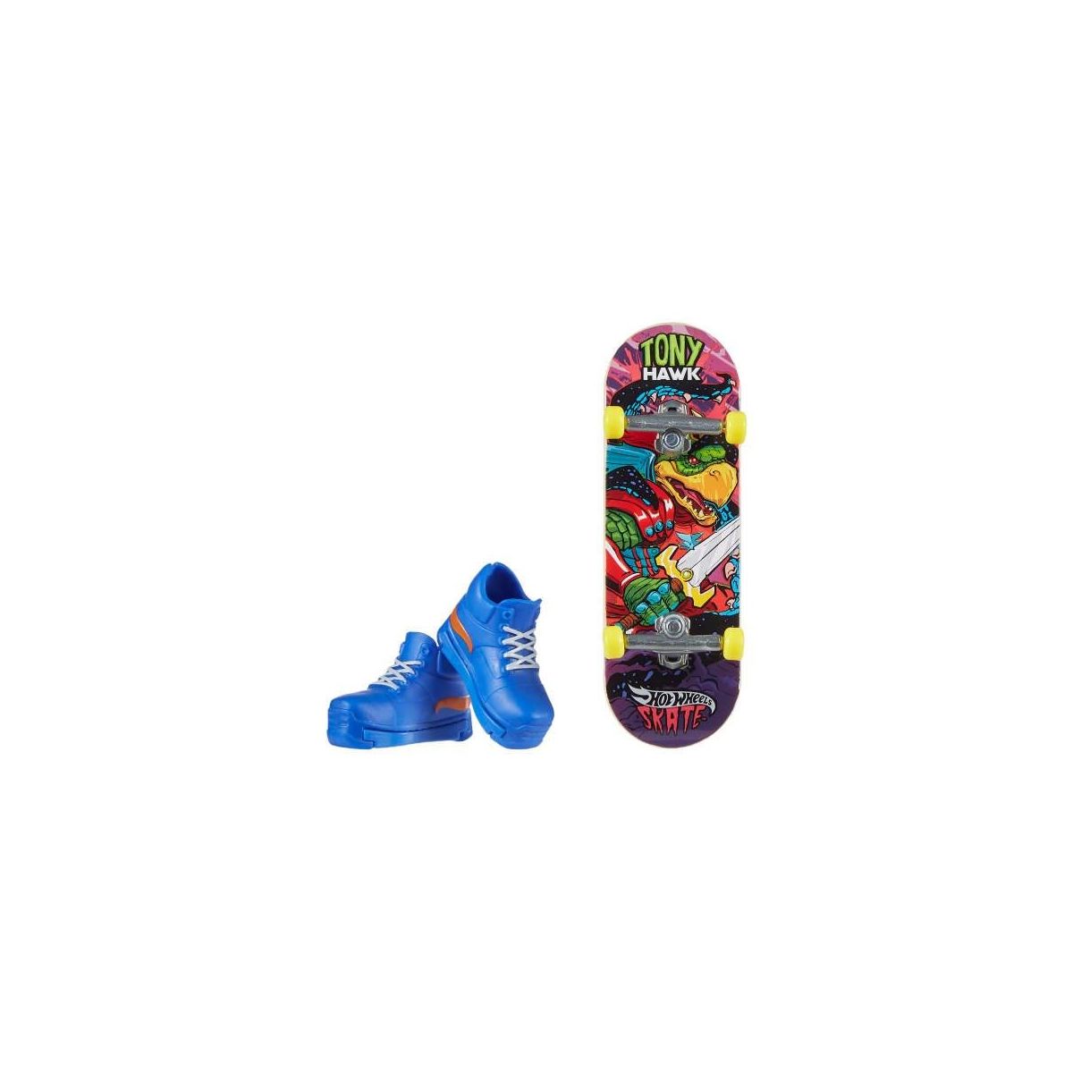 Mini Skateboard Hot Wheels Avec Chaussures Assorties - Jouet De Collection - Modèles Et Couleurs Aléatoires - Pour Enfants