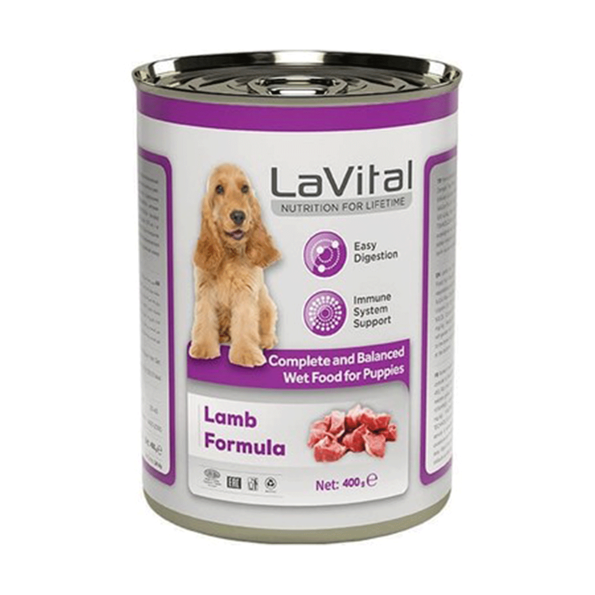  LaVital Kuzu Etli Yetişkin Köpek Konserve Maması Pate 400 Gr