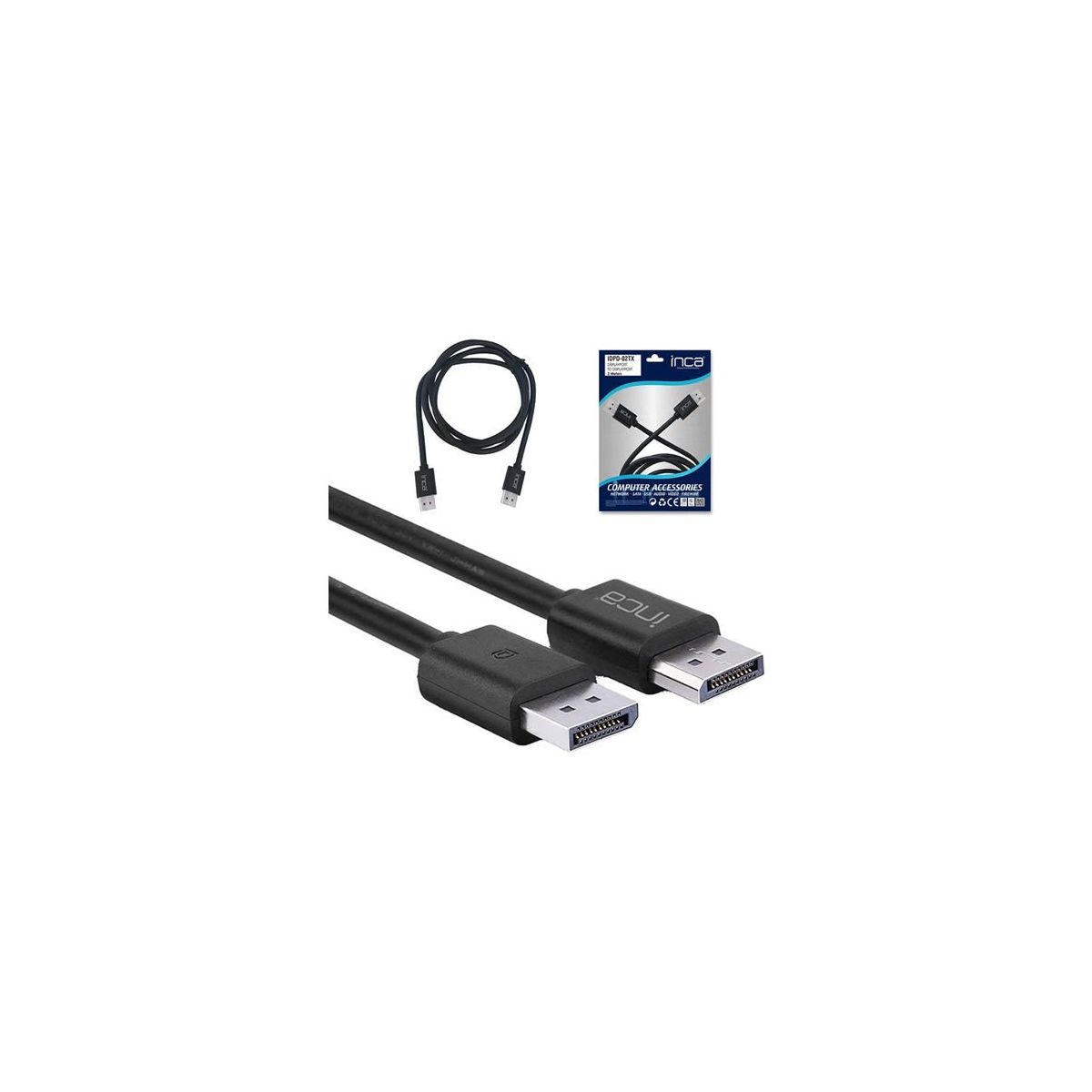 İnca Cavo DisplayPort A DisplayPort 1.4 - 2 Metri, 4K, Per Audio E Video, IDPD-20