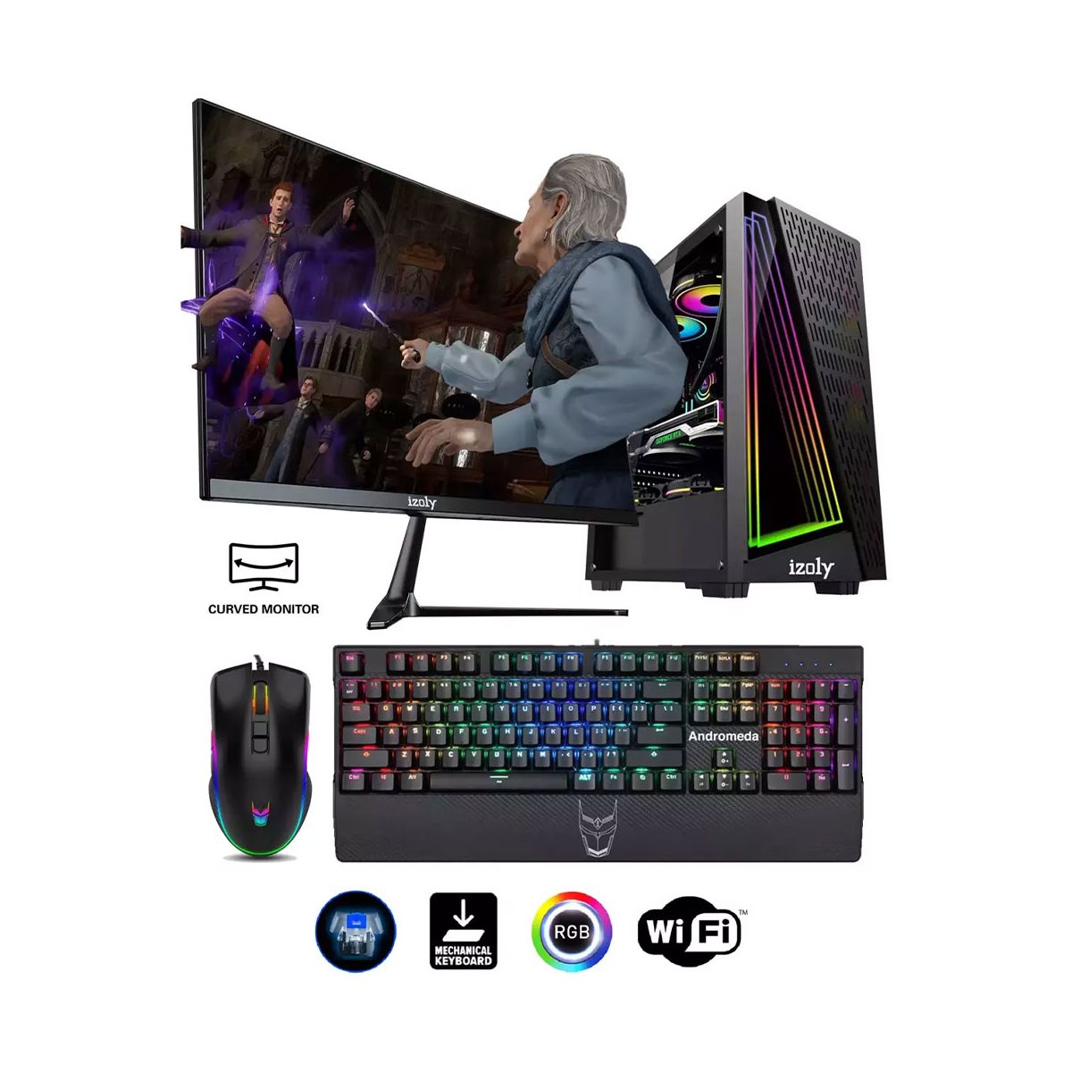 Izoly Isis i5-10400F 16GB RAM 256GB SSD 24 inç Monitör Oyun Bilgisayarı ...