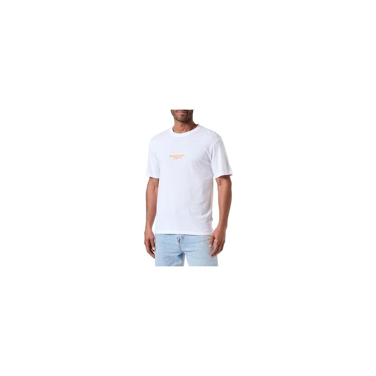 Jack & Jones Joraruba Puff Branding Tee Ss Parlak Beyaz Bisiklet