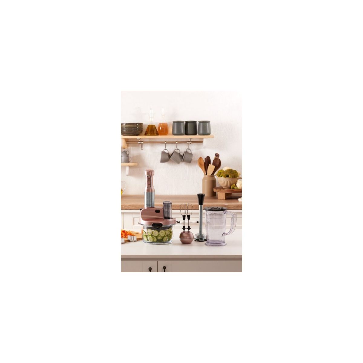 Karaca Küchenmaschine Mastermaid Küchenroboter Aus Stahlglas Langer Mixer Standmixer Zeerkleinerer 2500 W Rosegold S0xaz0nv