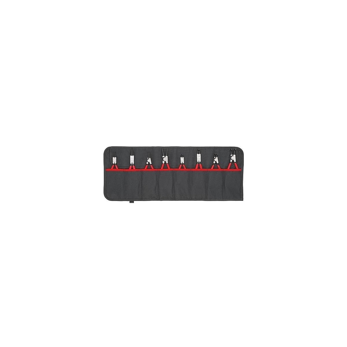 Knipex Borgveertangenset 00 19 58 V01 Rood/zwart, 8-delig, Incl. roltas