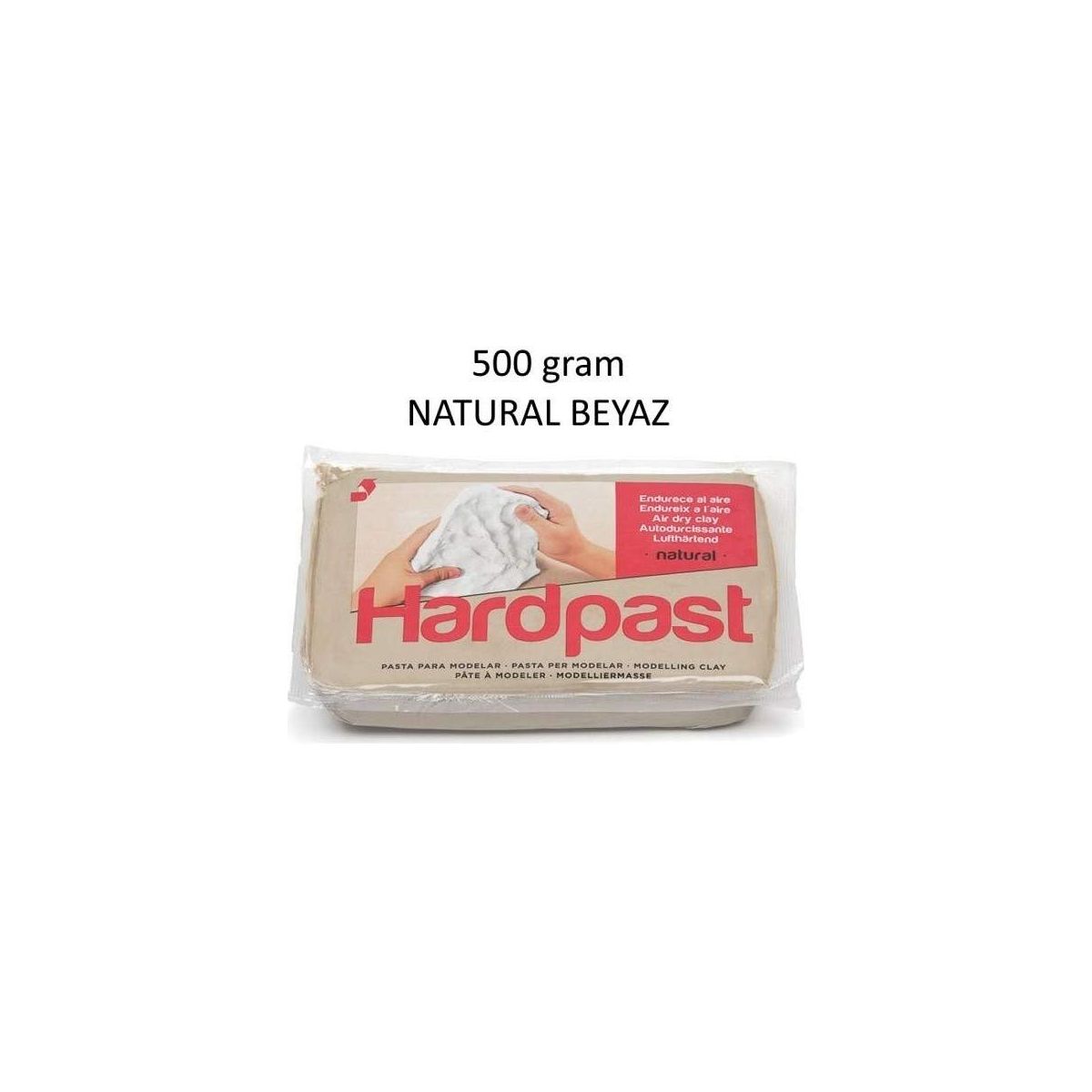 PASTA MODELAR BLANCA ENDURECE 0.5KG HARDPAST