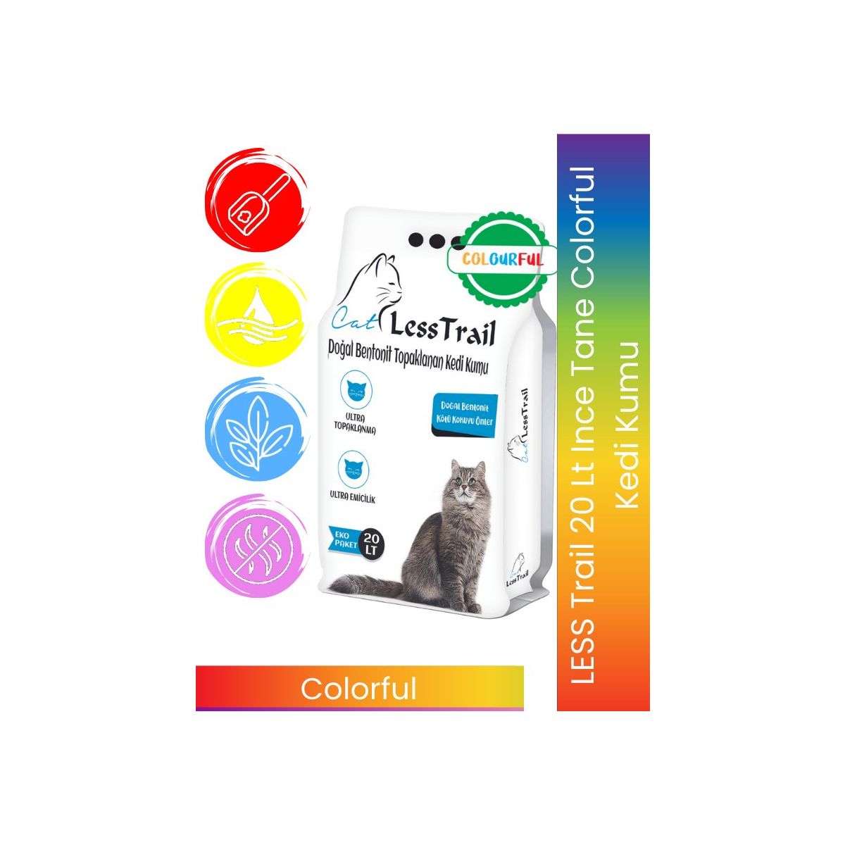 Less Trail Colourful 20 lt Bentonit Kedi Kumu Fiyatları