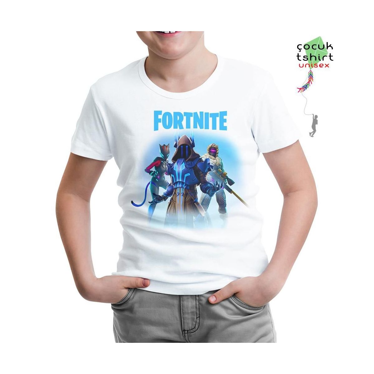 Lord T Shirt CB 789 Beyaz Fortnite Ice King Erkek Cocuk T shirt Fiyatlar ve Modelleri