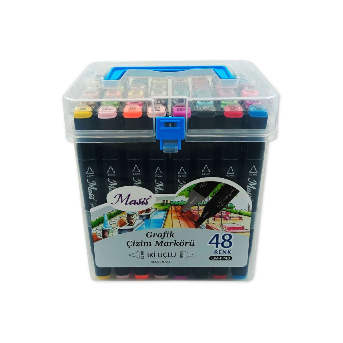 Masis 48 Renk Çift Taraflı Twin Grafik Marker Kalem Seti Fiyatları