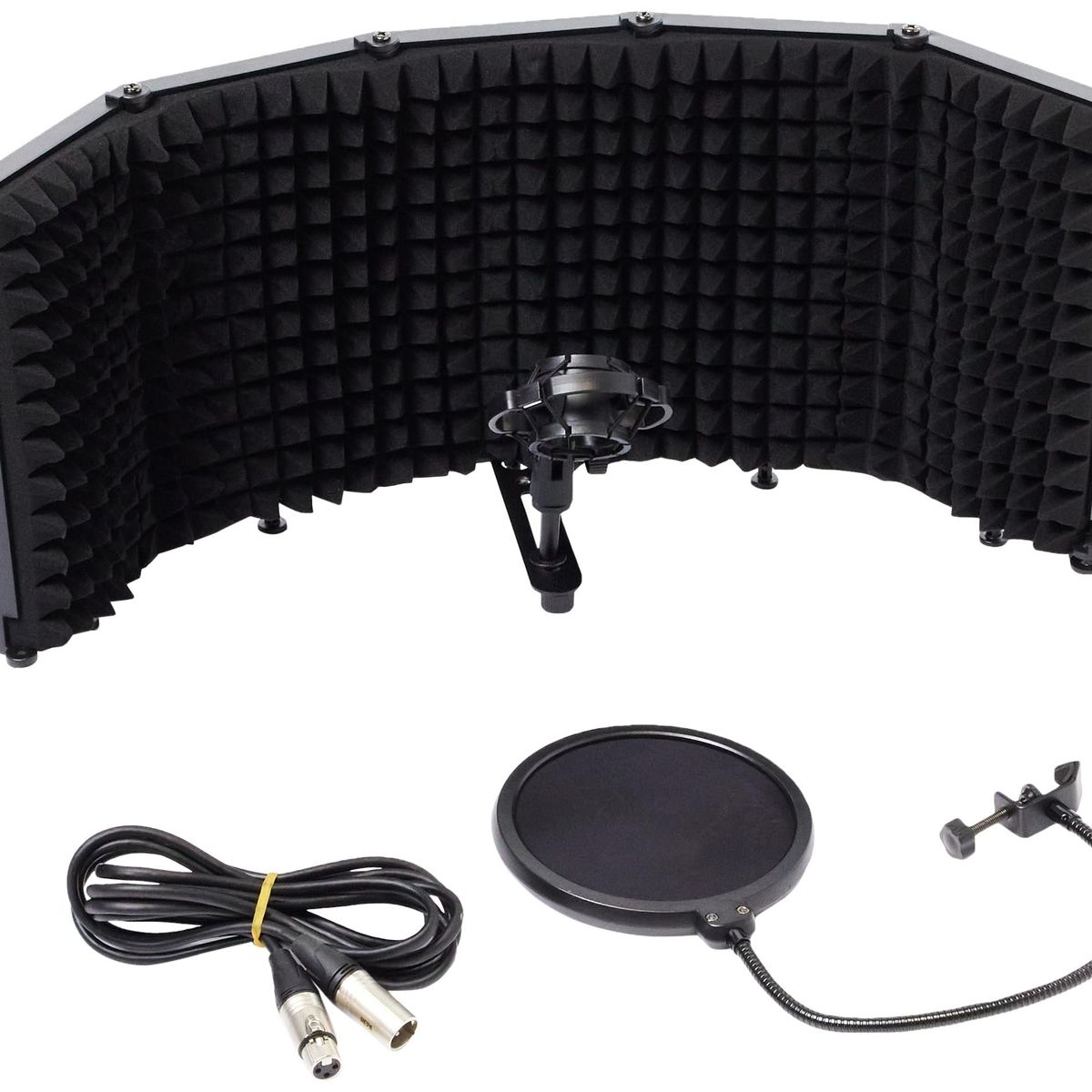 Midex PF-43PS 5 Bölümlü Ayaklı 69x26 cm Mikrofon Ses Yalıtım