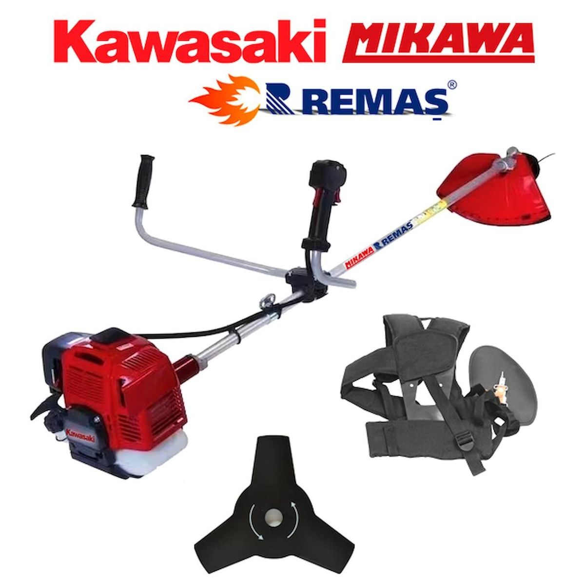 高橋ぴ Mikawa X800 Kawasaki TJ53E 3 HP Benzinli Yan Tırpan Fiyatları ve