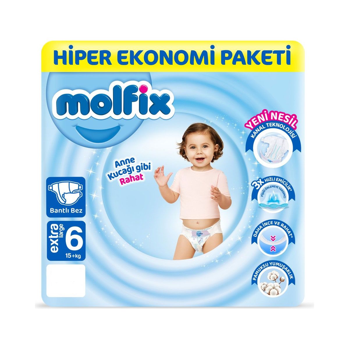 Molfix No:6 XLarge 304 Adet Bebek Bezi Fiyatları