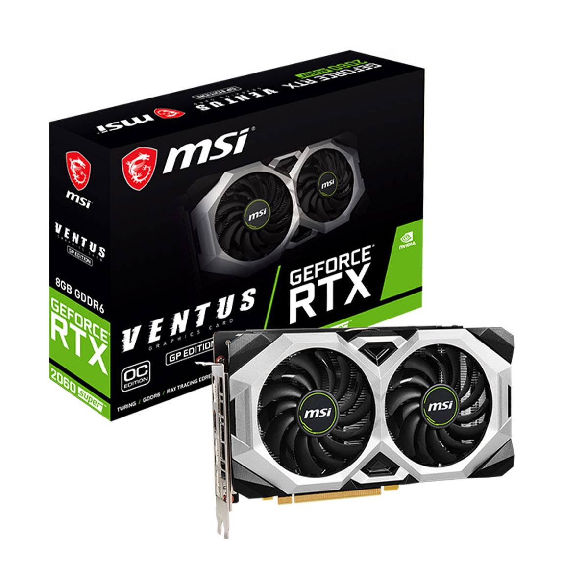 MSI GeForce RTX 2060 Super Ventus GP OC 8GB GDDR6 256Bit DX12