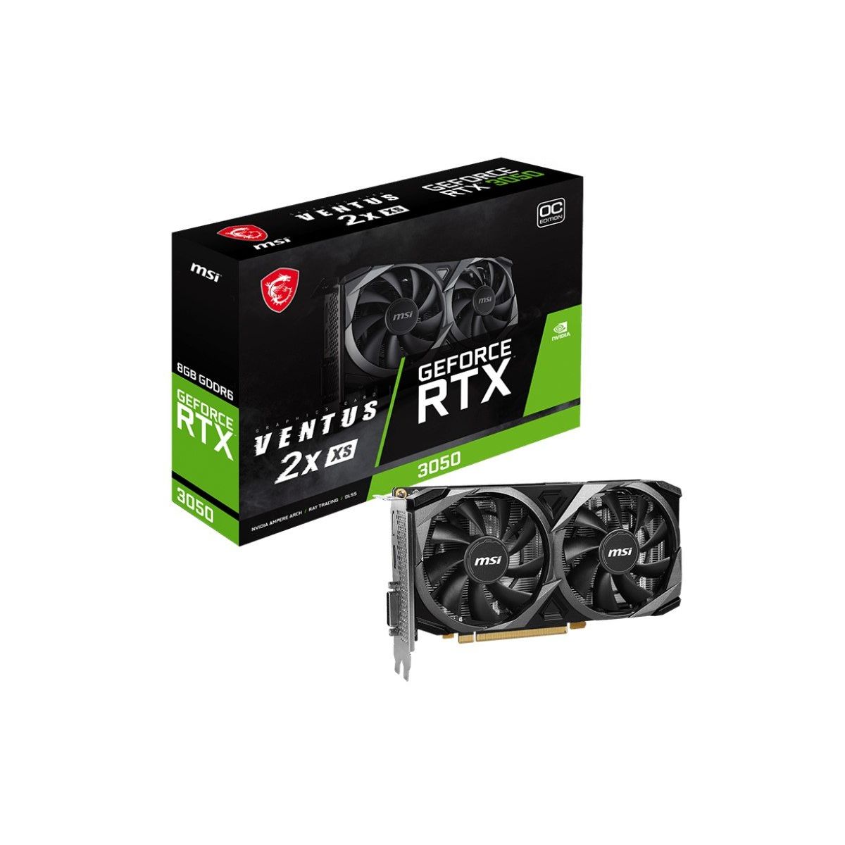 MSI GeForce RTX 3050 Ventus 2X XS 8G OC 8GB GDDR6 Ekran Kartı