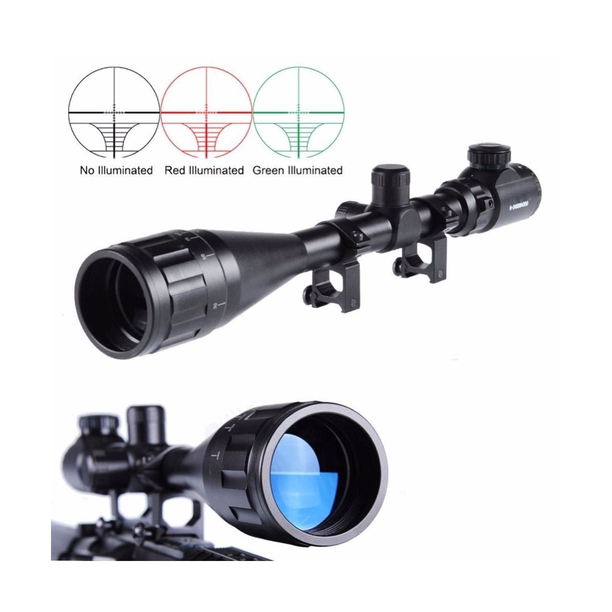 Nikula 4-16X50 Aoeg Zoomlu Tüfek Dürbünü Çift Işıklı Kırmızı Yeşil