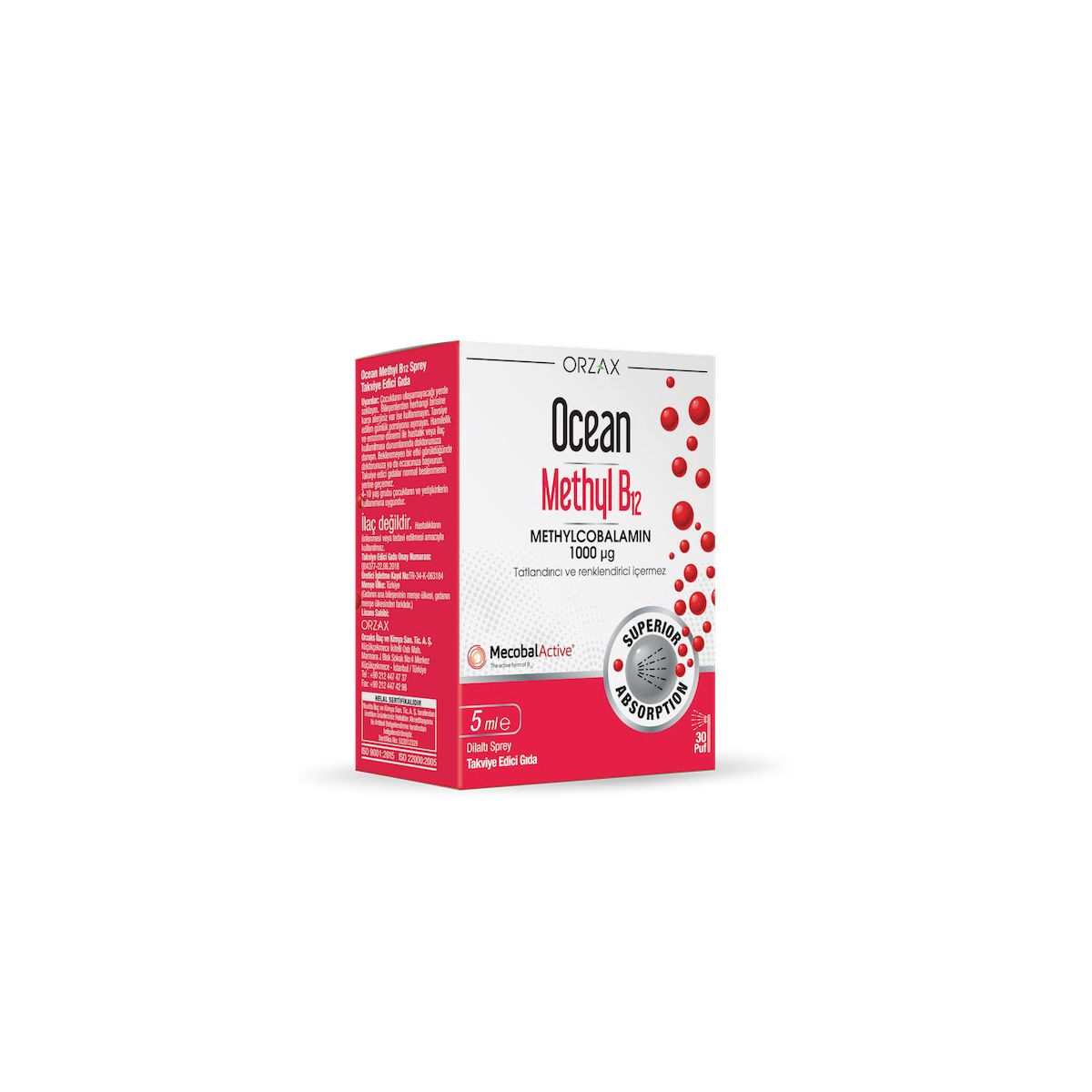 Orzax Ocean Methyl 10 ml B12 Fiyatları