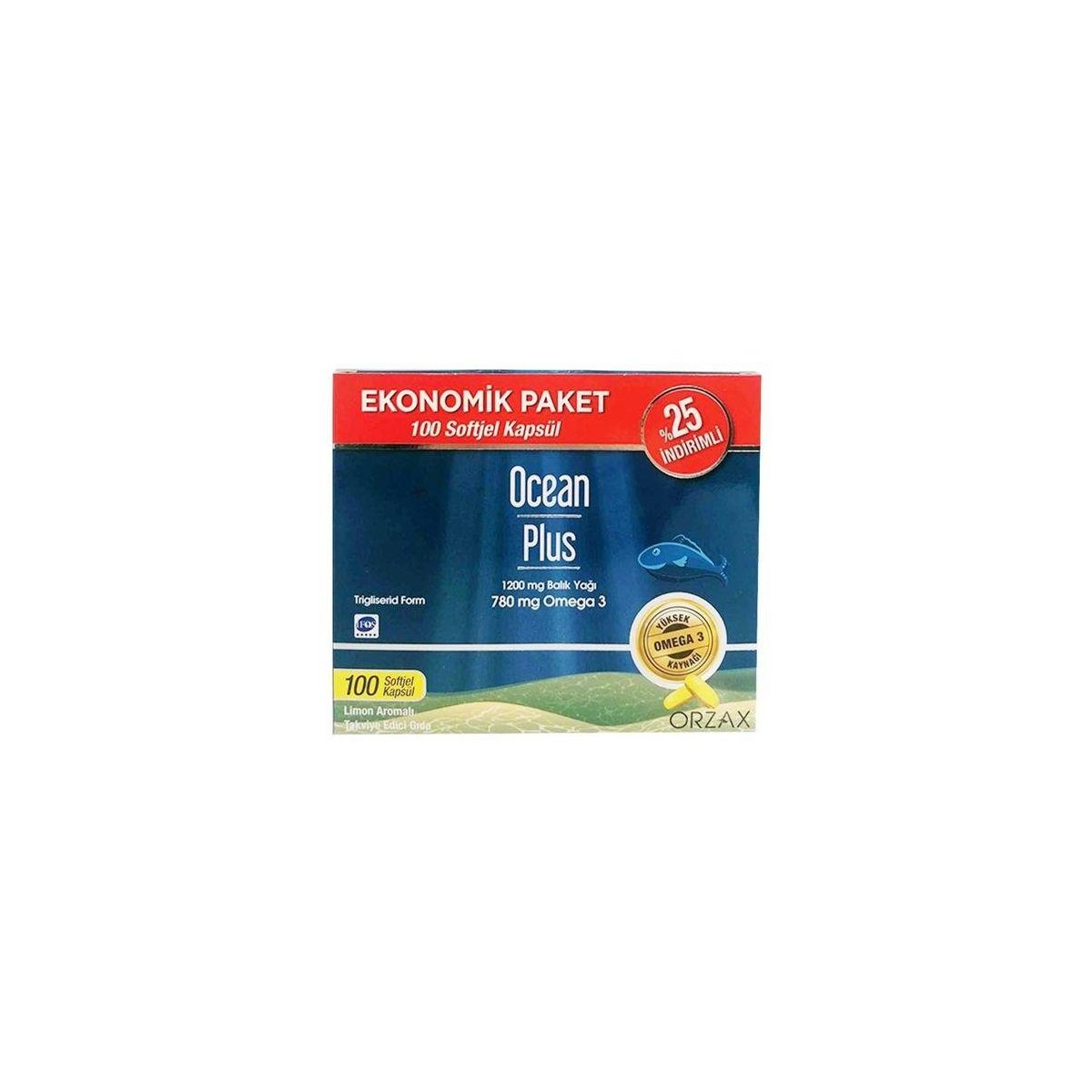Orzax Ocean Plus Omega 3 100 Softjel Kapsül Fiyatları