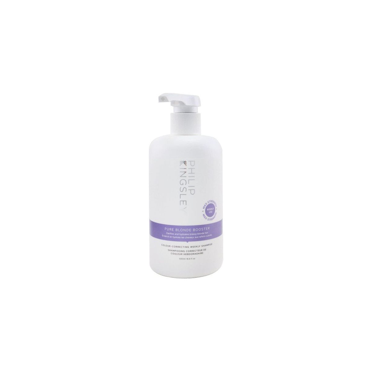 Philip Kingsley Pure Blonde Booster Lila Shampoo 500ml - Farbkorrigierend Gegen Gelb- & Messingtöne, Für Blondes, Graues & Gebleichtes Haar