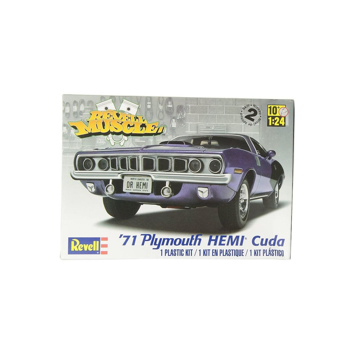 Revell '71 Hemi Cuda 426 Plastic Model Kit Built REVELL MUSCLE 71