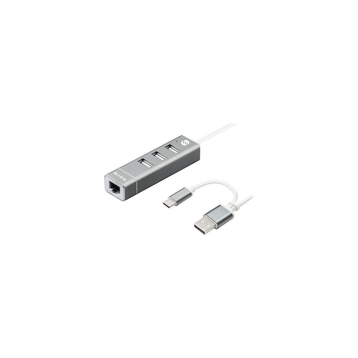 S-Link SW-U222 Swapp Type-C USB 2.0 10-100 Mbps 3 Port USB Ethernet ...