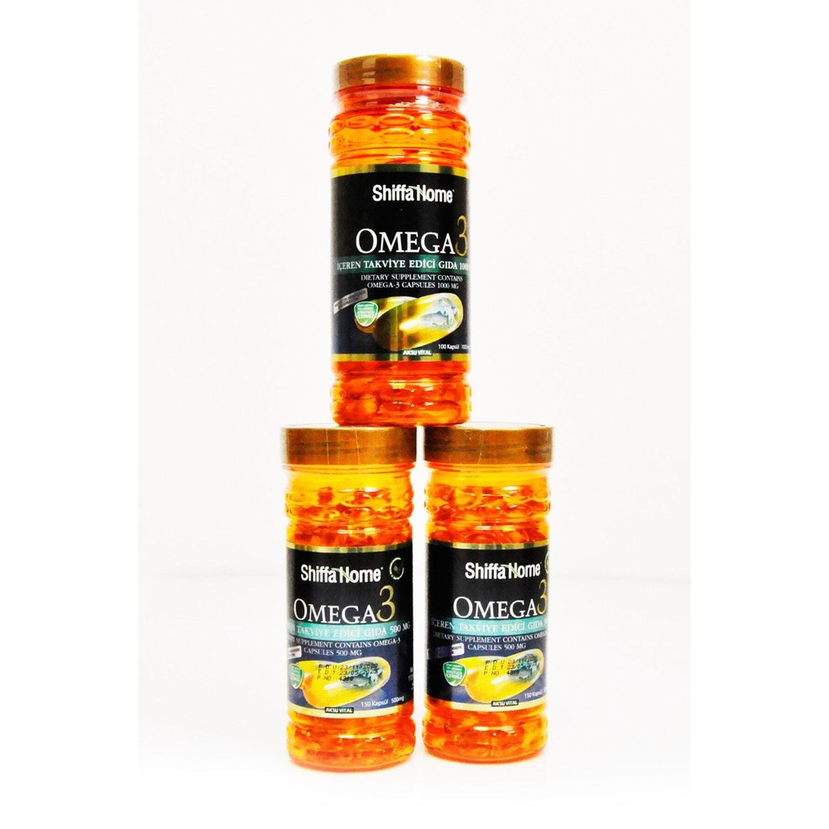 Shiffa Home Omega 3 Balık Yağı 500 mg 5x150 Softgel Takviye Edici Gıda ...
