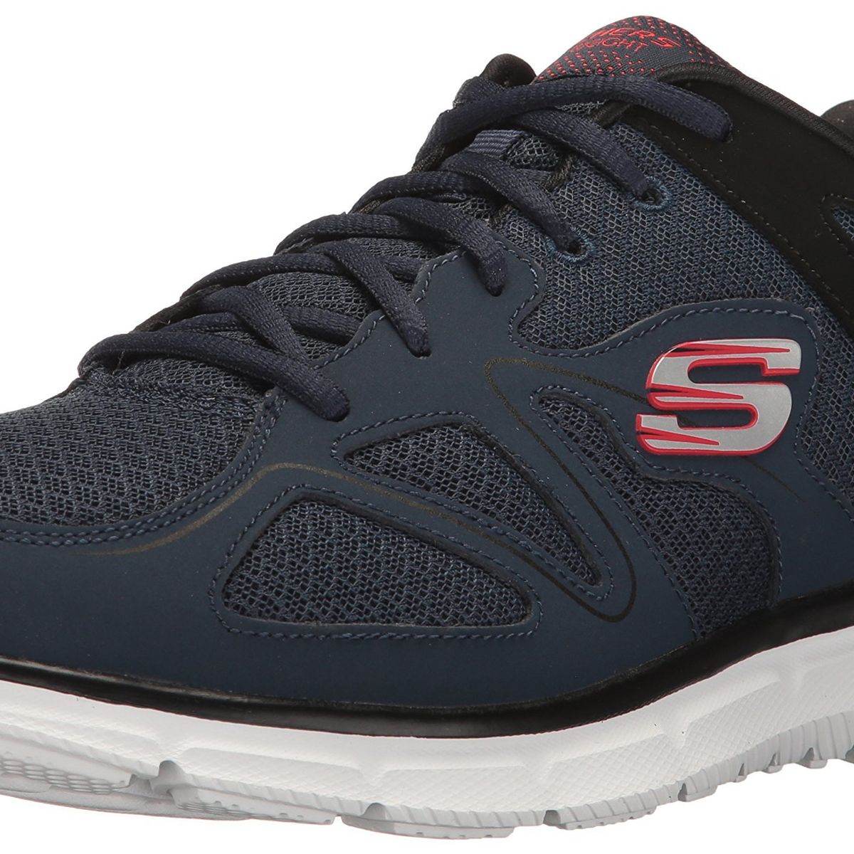 Skechers 58350 NVBK Satisfaction Flash Point Erkek Spor Ayakkab Fiyatlar