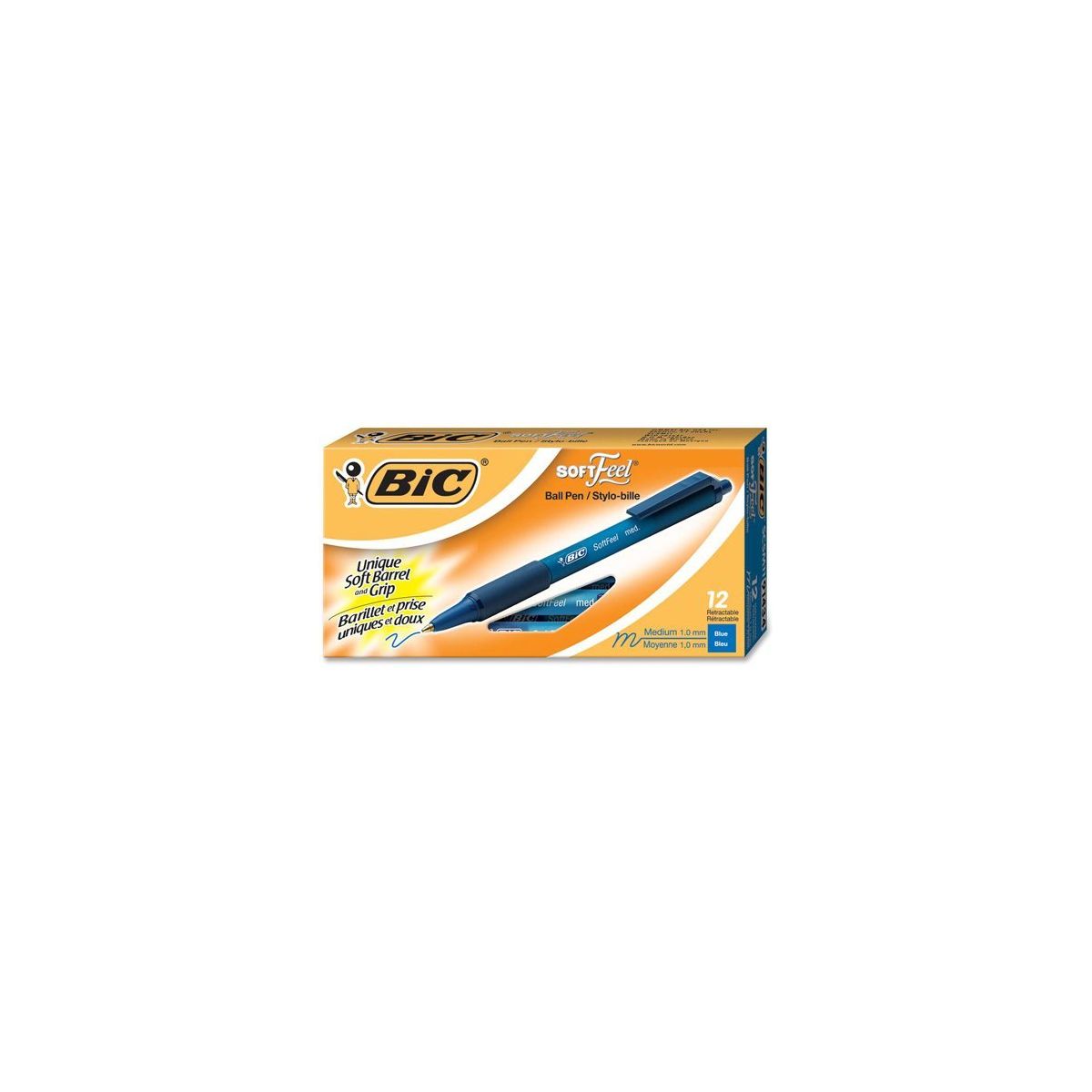 Bic Soft Feel Ball Pen Blue Retractable 1.0 mm Medium Point 32 ct Bulk