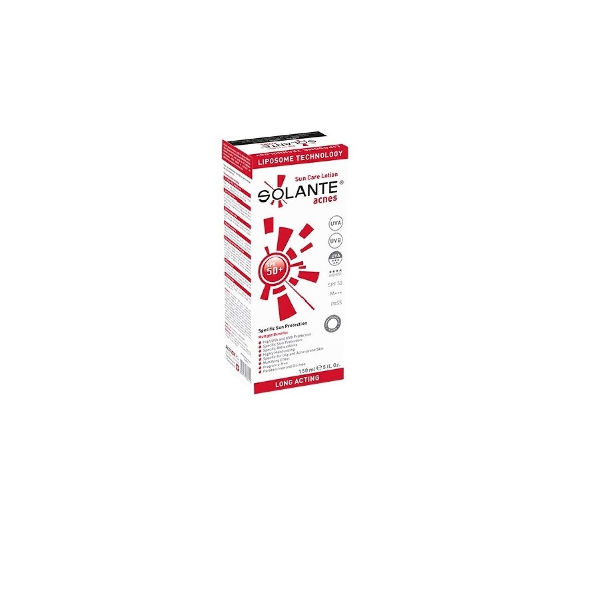 Solante Acnes 150 ml Cildin Yağlı Görünümünü Azaltan Güneş Losyonu ...