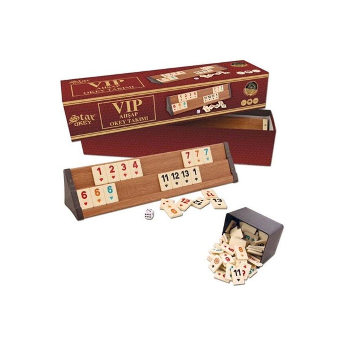 Juego De Okey De Madera Y Melamina Star Premium VIP, Clásico Turco De Mesa Para Toda La Familia