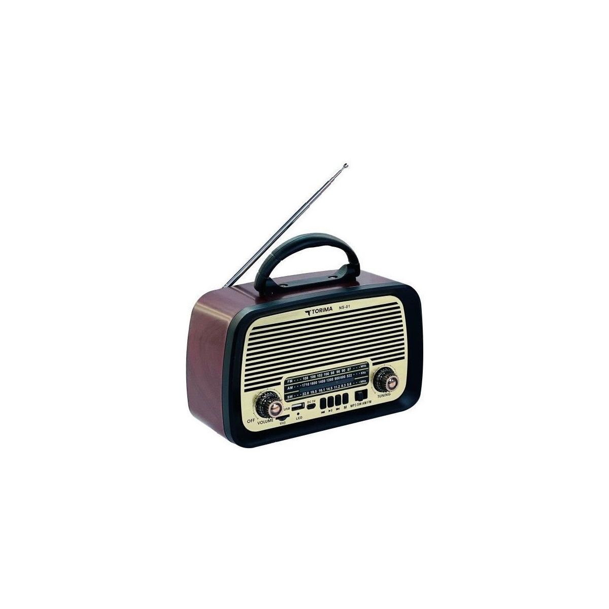 その他 RT-104331 Torima NS-01 Kahverengi Nostajik Radyo Bluetooth Hoparlör