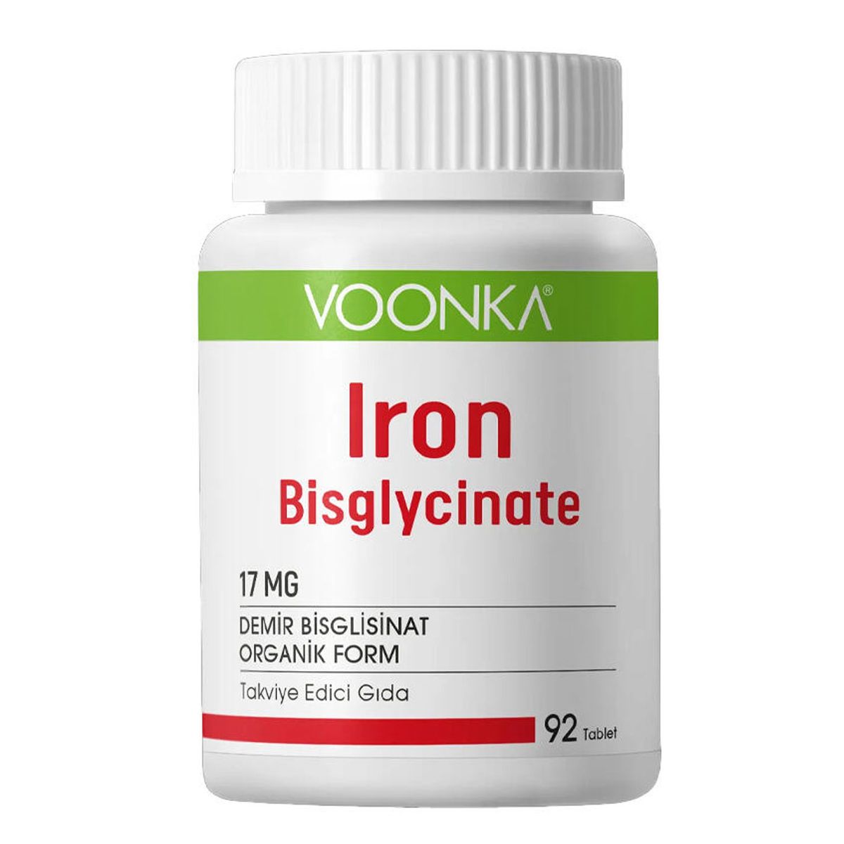 Voonka Iron Bisglycinate Demir 92 Tablet Bitkisel Besin Desteği Fiyatları