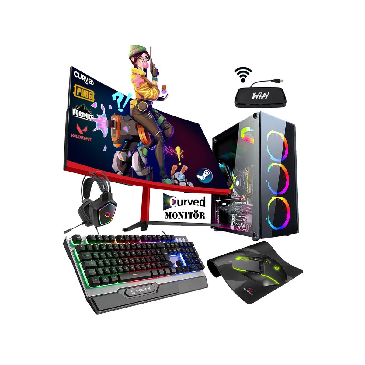 デスクトップPC Core i5 6500 16GB GTX1050Ti DeepCool-intel-i5-6500-gtx-1050ti-16gb-ram-1tb-hdd