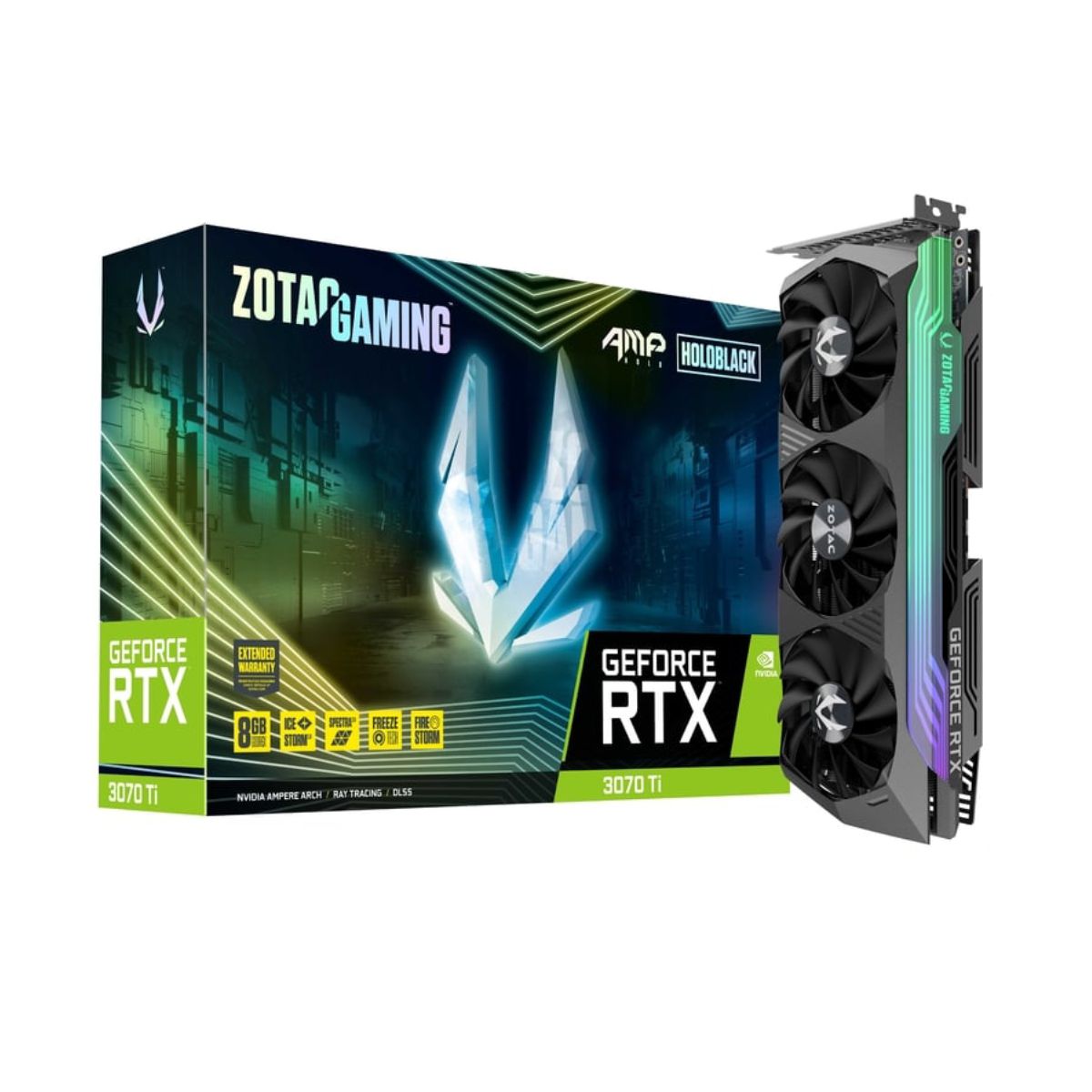Zotac AMP HOLOBLACK ZT-A30710F-10P RTX3070Ti 8 GB GDDR6 256 BIT 3X