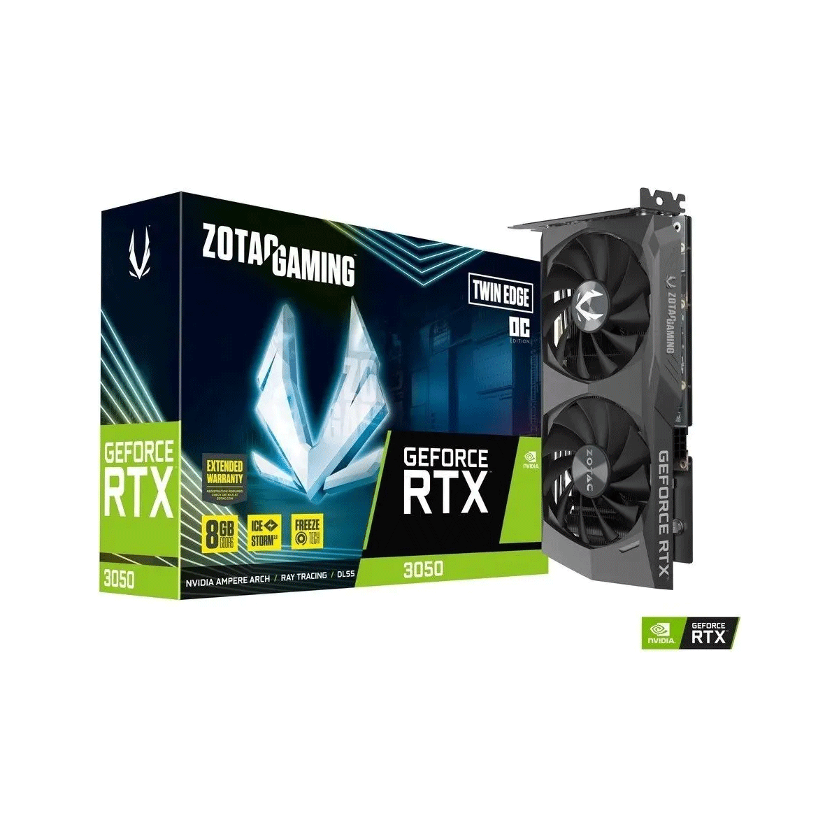 Zotac Gaming GeForce RTX 3050 Twin Edge Zt-A30500E-10M 8 GB 128