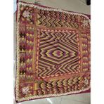 % 100 İpek Saten Eşarp Çok Renkli Soyut Baskı 40 "x 40"
