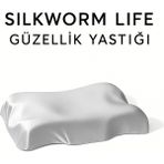 % 100 Ipek Yastık Kılıfı Hediyeli -Silkwormlife Visco Güzellik Yastığı – Yüz Kırışıklık Karşıtı, Boyun ve Omurga Destekli - Gümüş - Gri