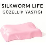 % 100 Ipek Yastık Kılıfı Hediyeli -Silkwormlife Visco Güzellik Yastığı – Yüz Kırışıklık Karşıtı, Boyun ve Omurga Destekli - Pembe