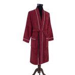 % 100 Pamuklu Laodikeia Kimono Bornoz Kadın Erkek Unisex Bordo - 2XL