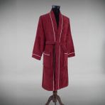 % 100 Pamuklu Laodikeia Kimono Bornoz Kadın Erkek Unisex Bordo - L - XL